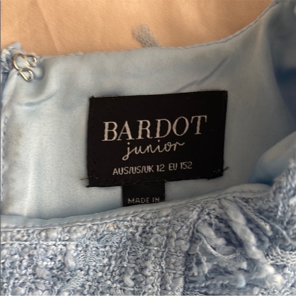 Bardot Light Blue tweed Formal Dress - Picture 4 of 4